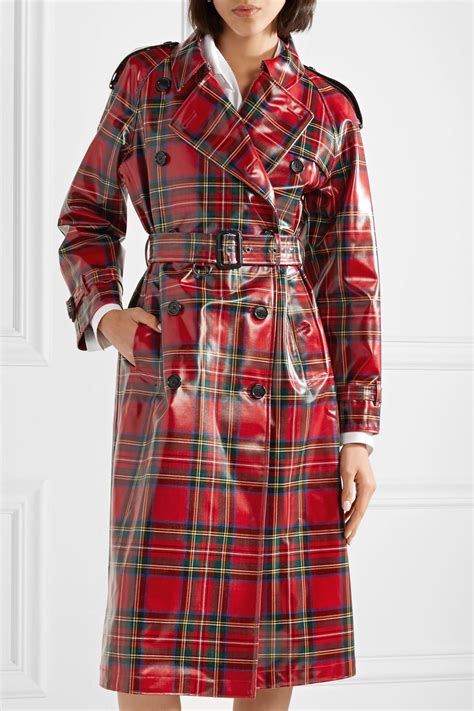 burberry red tartan coat|Burberrys tartan print.